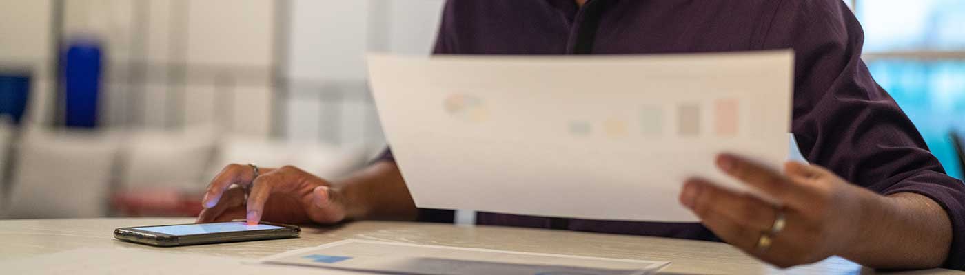 Man Working at His Desk