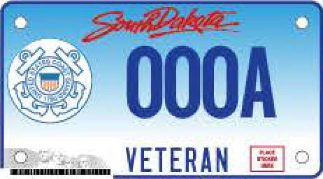 Coast Guard Veteran Motorcycle Plate