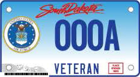 Air Force Veteran Motorcycle Plate