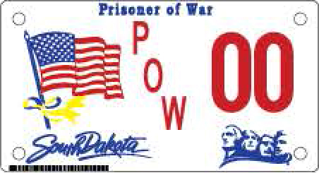 POW Motorcycle Plate