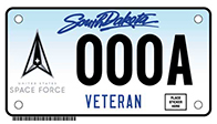 SD Space Force Veteran Motorcycle plates