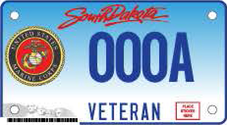Marine Veteran Motorcycle Plate