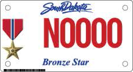 Bronze Star Motorcycle Plate