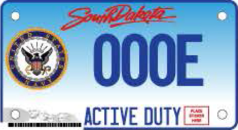 Navy Motorcycle Plate