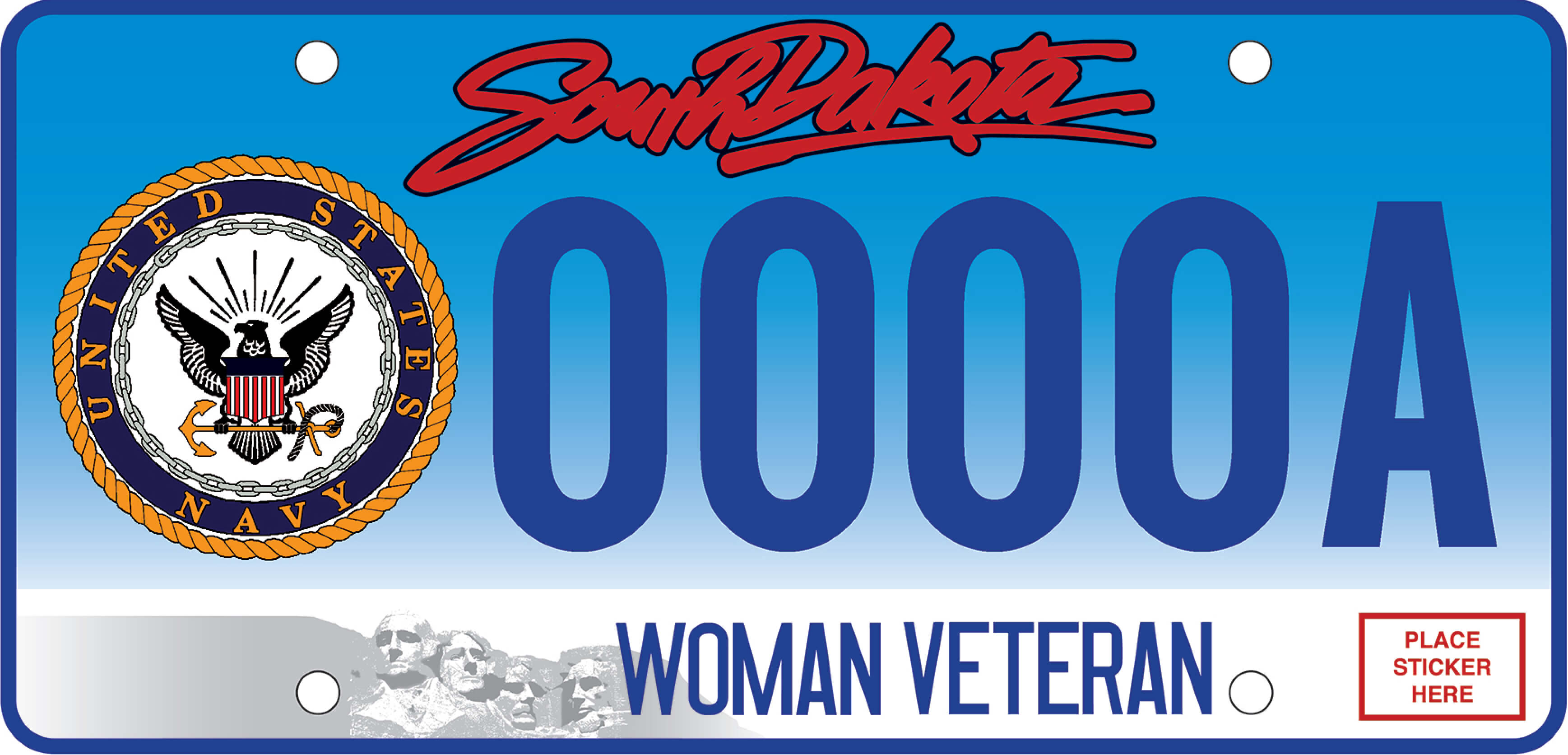 Woman Veteran Marine Plate
