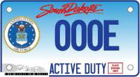 Air Force Motorcycle Plate