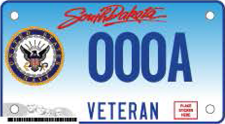 Navy Veteran Motorcycle Plate