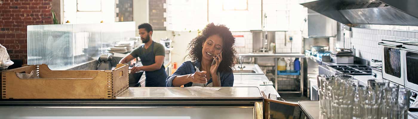 Woman Working at a Restaurant