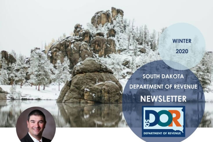 winter edition of the 2020 newsletter from the South Dakota Department of Revenue