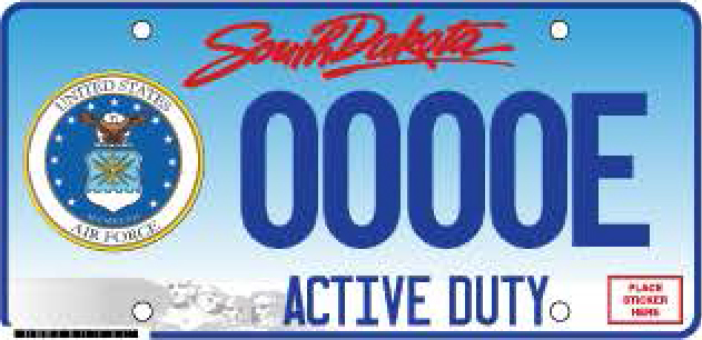 Air Force Vehicle Plate