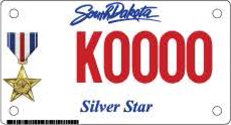 Silver Star Motorcycle Plate