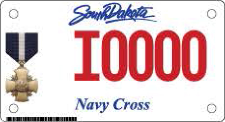 Navy Cross Motorcycle Plate